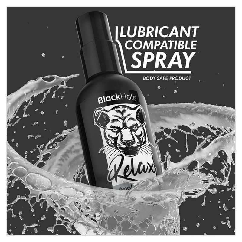 BLACK HOLE Spray Relaxante Anal Explorer 30 ML, para conforto e prazer íntimo.