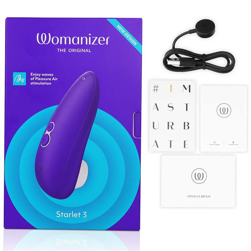 Womanizer Starlet 3 Estimulador Clitoriano Indigo, mostrando seu design compacto e elegante com a ponta de estimulação