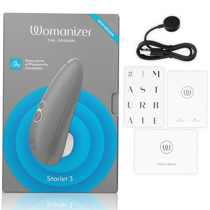 Womanizer Starlet 3 Estimulador Clitoriano Pleasure Air Grey, com tecnologia de ar para estimulação sem contato.