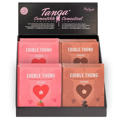 Tanga comestível Secret Play sabor chocolate em formato de coração