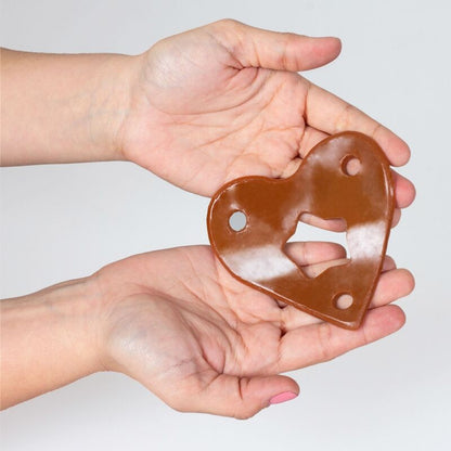 Tanga comestível Secret Play sabor chocolate em formato de coração