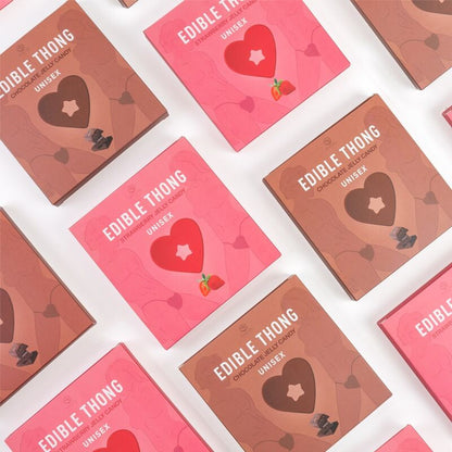 Tanga comestível Secret Play sabor chocolate em formato de coração