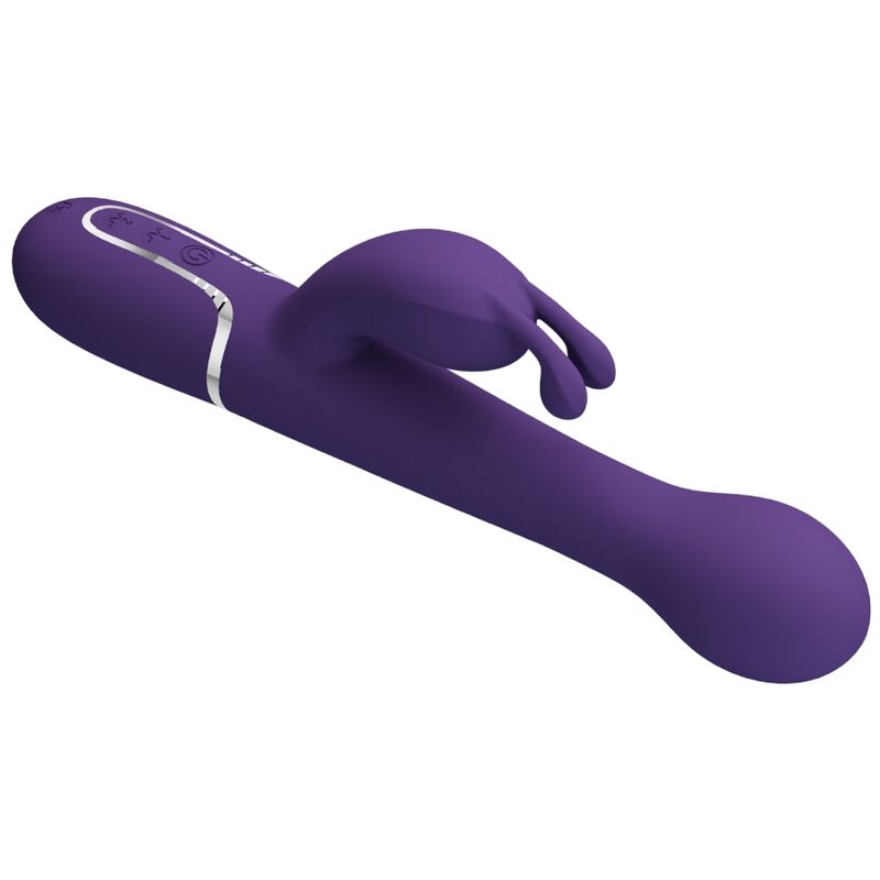 PRETTY LOVE Vibrador Coelho Dejon 3 em 1 Multifunções Roxo para prazer combinado.