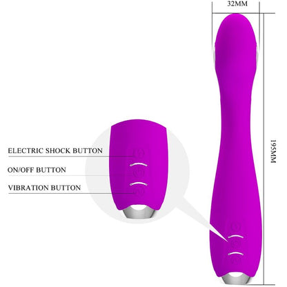 PRETTY LOVE Hector Vibrador Eletrochoque com Controlo APP Violeta