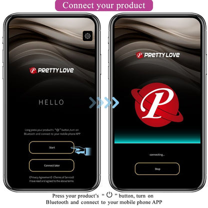 PRETTY LOVE Hector Vibrador Eletrochoque com Controlo APP Violeta