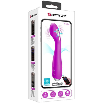 PRETTY LOVE Hector Vibrador Eletrochoque com Controlo APP Violeta