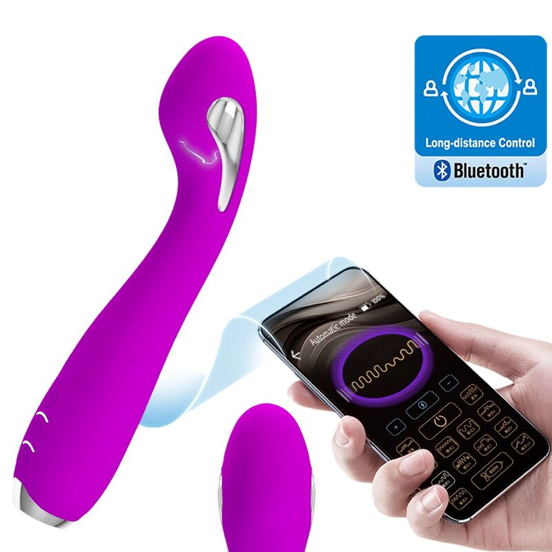PRETTY LOVE Hector Vibrador Eletrochoque com Controlo APP Violeta