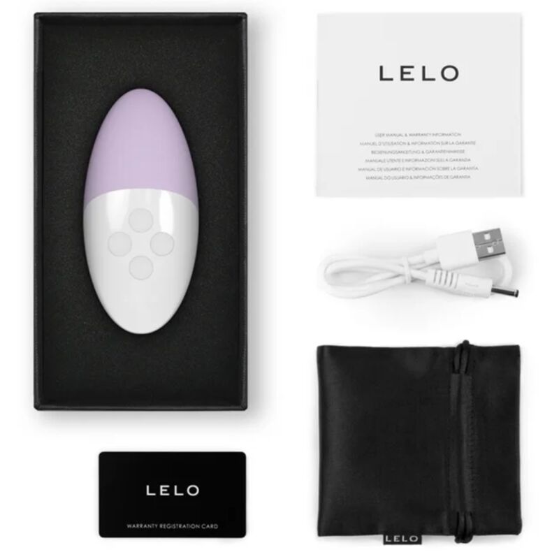 LELO Siri 3 Massageador Clitoriano SoundSense Calm Lavender, mostrando seu design ergonômico e acabamento suave.