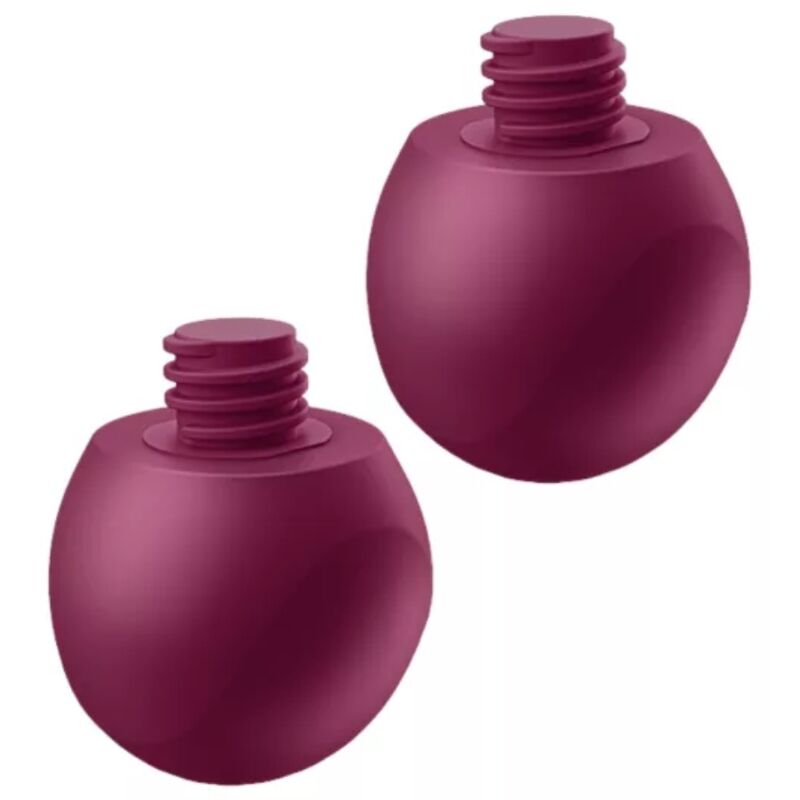 Satisfyer Love Birds Vary Bolas Vibratórias com controle por aplicativo e pesos variados, detalhe do design em silicone.