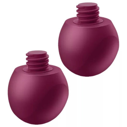Satisfyer Love Birds Vary Bolas Vibratórias com controle por aplicativo e pesos variados, detalhe do design em silicone.
