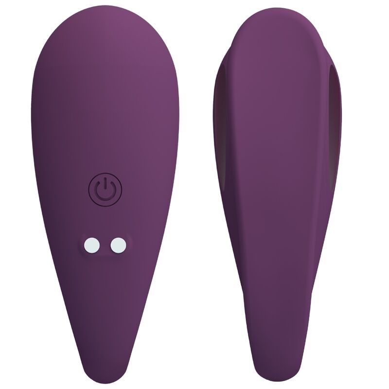 Close-up do vibrador Pretty Love Aari Roxo, mostrando sua forma ergonómica e superfície de silicone.