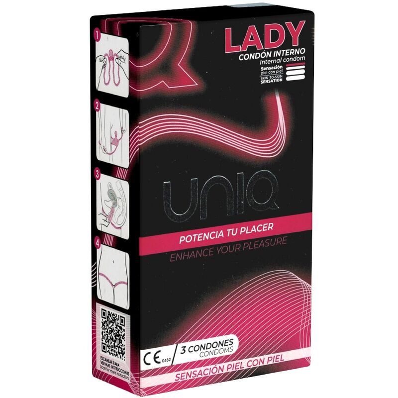 Preservativos Femininos Sem Látex com Cinta Liga 3 Unidades
