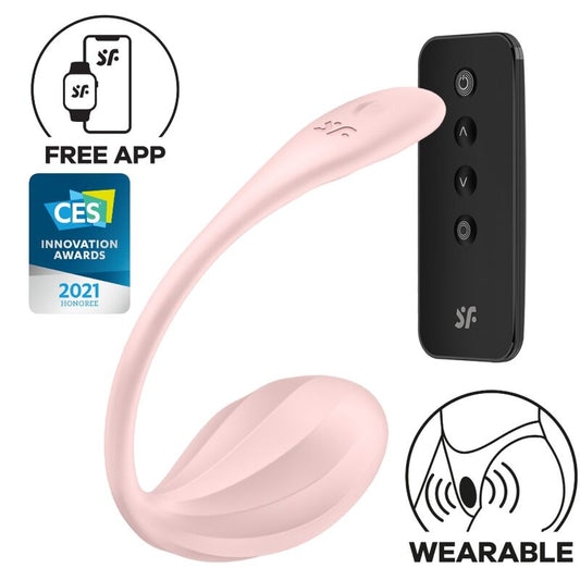 Satisfyer Ribbed Petal - Vibrador Ponto G com pétala nervurada, controle remoto e app.