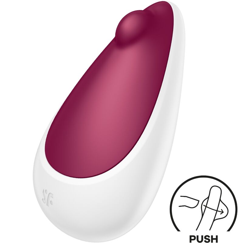 Satisfyer Spot On 3 Estimulador Clitoriano Berry, mostrando o design ergonómico e a ponta vibratória em silicone.