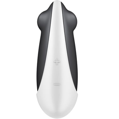 Close-up do Satisfyer Spot On 3 Estimulador Clitoriano Preto, destacando o design ergonómico e a ponta flexível.