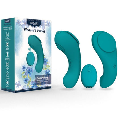 Close-up da Calcinha Vibratória ARMONY Pleasure Panty com controle remoto na cor verde.