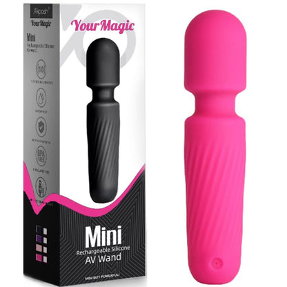 Mini Massageador e Vibrador Armony Recarregável Rosa com 10 Vibrações, feito de silicone macio.