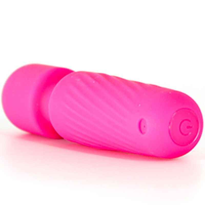 Mini Massageador e Vibrador Armony Recarregável Rosa com 10 Vibrações, feito de silicone macio.