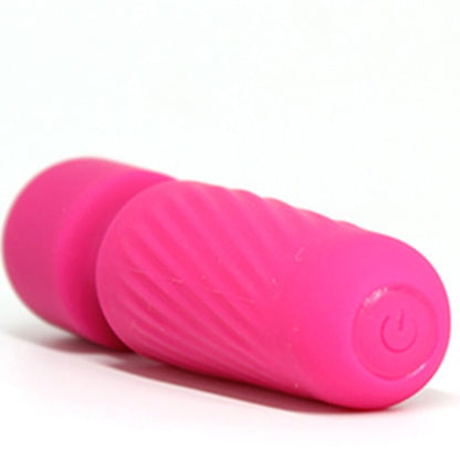 Mini Massageador e Vibrador Armony Recarregável Rosa com 10 Vibrações, feito de silicone macio.