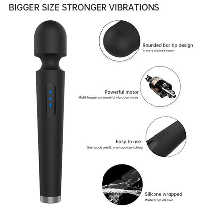Close-up of the Armony Vibrador X Power Grande showing its flexible head and premium silicone texture.