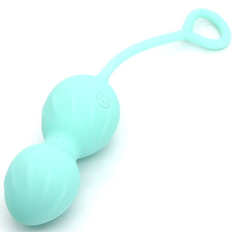 ARMONY Blossoms Haltere Vaginal Vibratório verde com controlo remoto, feito de silicone suave.