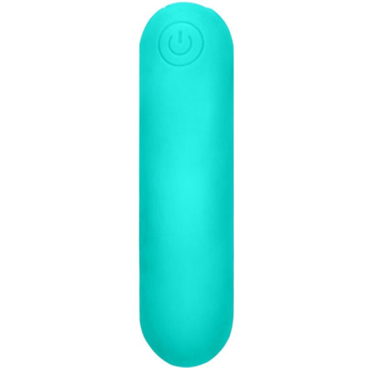 Vibrador bala ARMONY Splash Hehe de silicone verde, mostrando seu design compacto e textura suave.