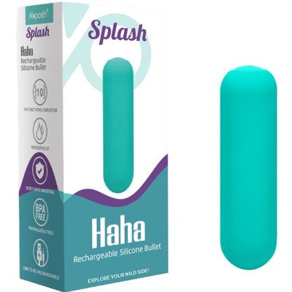 Close-up do Vibrador Bala ARMONY Silicone 10 Vibrações Verde, mostrando seu design suave e compacto.