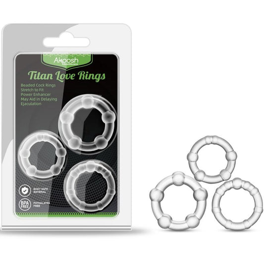 ARMONY Anel Peniano Titan Love Fresado de silicone médico, otimizado para prazer em casais.