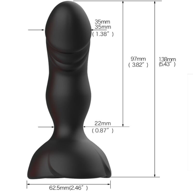 Close-up do Vibrador Plug Anal ARMONY EXTREME A BLOOM, mostrando seu design, cor rose e controle remoto.