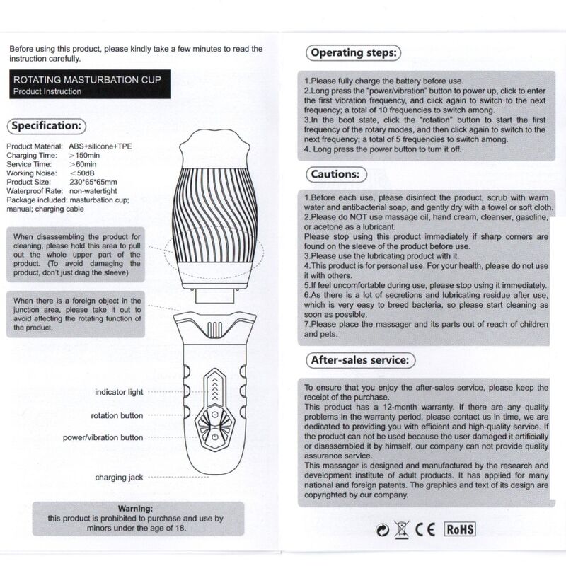 Close-up do Armony Belucci Vibrador Oral Masturbador Masculino Branco, mostrando sua textura e design ergonômico.