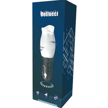 Close-up do Armony Belucci Vibrador Oral Masturbador Masculino Branco, mostrando sua textura e design ergonômico.