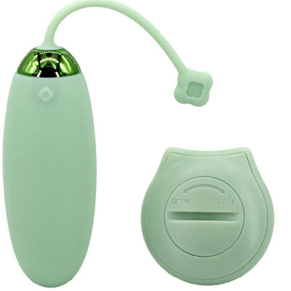 Armony Kitty Fun Ovo Vibrador com Controle Remoto 10 Vibrações Verde, mostrando design ergonómico e cor.