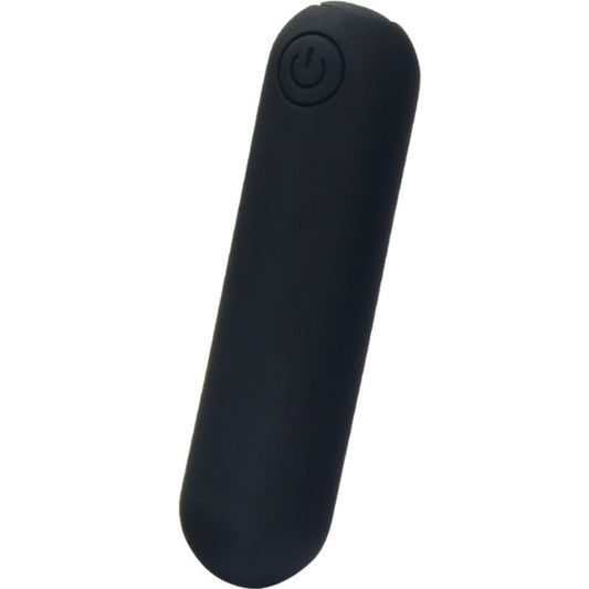 Vibrador bala ARMONY Splash Hehe em silicone preto com 10 vibrações.