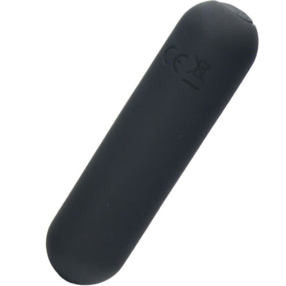 Vibrador bala ARMONY Splash Hehe em silicone preto com 10 vibrações.