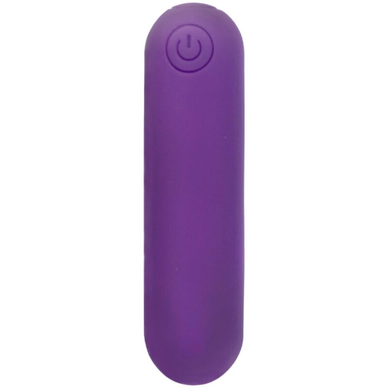 Close-up do Vibrador Bala ARMONY de Silicone Roxo, destacando o design discreto e a superfície suave.