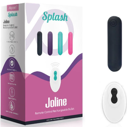 Vibrador Bala ARMONY Joline de silicone preto com controle remoto