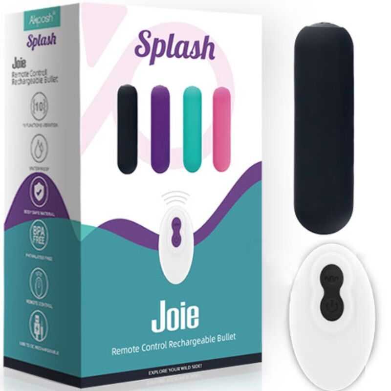 Vibrador Bullet ARMONY Splash Joie de silicone com controle remoto.