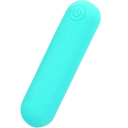 Vibrador bala ARMONY Splash Hehe de silicone verde, mostrando seu design compacto e textura suave.
