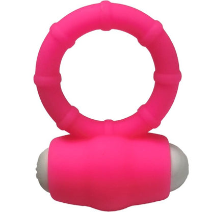 Close-up do Anel Vibrador ARMONY Power Silicone Rosa, destacando o material e design.