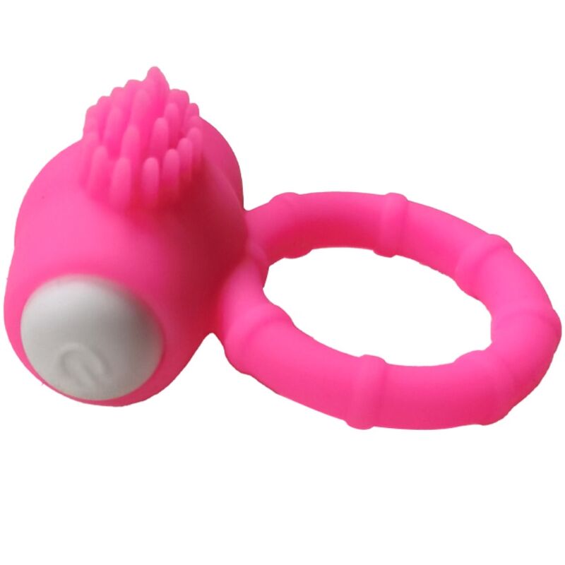 Close-up do Anel Vibrador ARMONY Power Silicone Rosa, destacando o material e design.