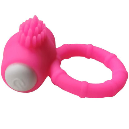 Close-up do Anel Vibrador ARMONY Power Silicone Rosa, destacando o material e design.