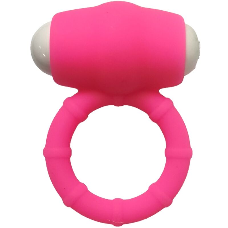 Close-up do Anel Vibrador ARMONY Power Silicone Rosa, destacando o material e design.