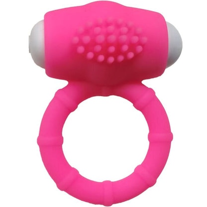 Close-up do Anel Vibrador ARMONY Power Silicone Rosa, destacando o material e design.