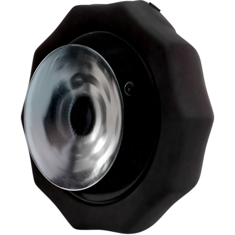 Close-up do Temporizador de Bomba Direta BATHMATE Preto com ventosas, mostrando seu design à prova d'água para otimização de treinos.
