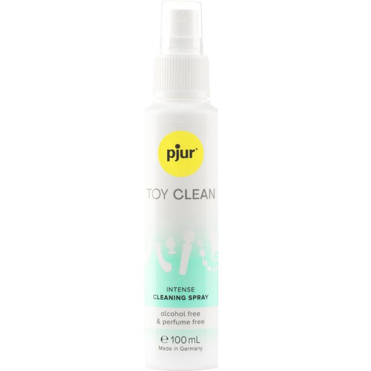 PJUR Limpador de Brinquedos Higienizante Spray 100ml para limpeza de acessórios eróticos.