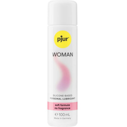 Pjur Woman Bodyglide Lubrificante de Silicone 100ml, ideal para pele feminina sensível e deslize duradouro.