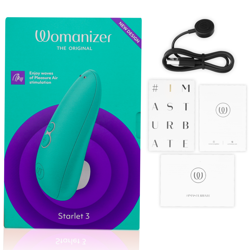 Womanizer Starlet 3 Estimulador Clitoriano Pleasure Air Turquesa em detalhe.