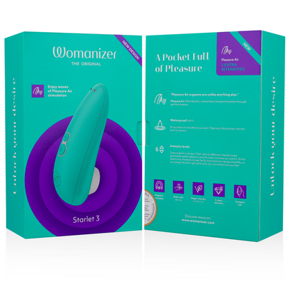 Womanizer Starlet 3 Estimulador Clitoriano Pleasure Air Turquesa em detalhe.
