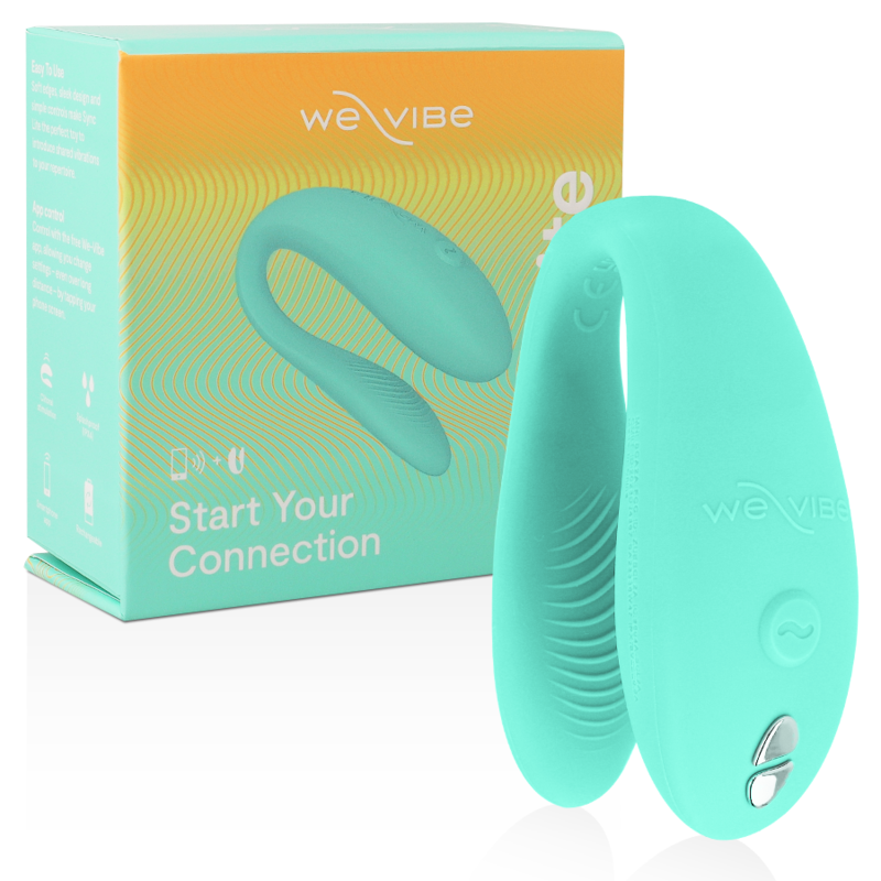 WE-VIBE Sync Lite Vibrador para Casais Rosa, mostrando o design ergonómico e o silicone macio.