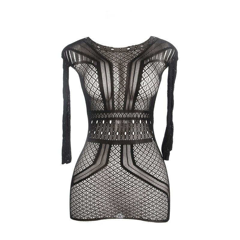 Vestido Curto de Rede SUBBLIME com Costas Nua, ideal para momentos sensuais